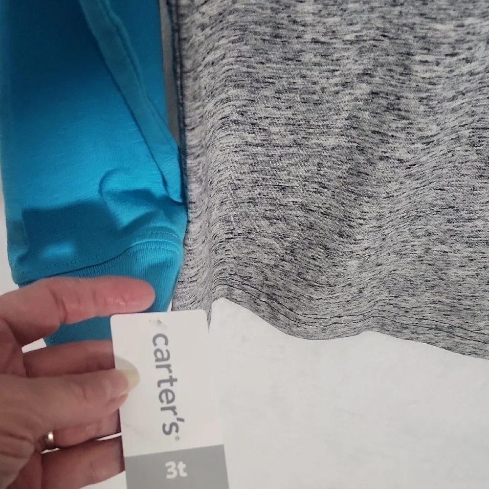 Carter's Blue and Gray 'Mr. Independent' Kids Shirt Size 3T
